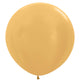 Amscan_OO Balloon - Plain Latex Gold Bright Pink Latex Balloons 60cm 3pk