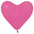 Hearts Fashion Fuchsia Latex Balloons 28cm 12pk