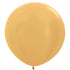 Metallic Gold R Latex Balloons 60cm 3pk