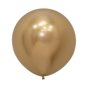 Amscan_OO Balloon - Plain Latex Metallic Reflex Gold Latex Balloons 60cm 10pk