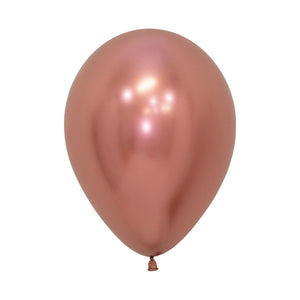 Amscan_OO Balloon - Plain Latex Metallic Reflex Rose Gold Latex Balloons 30cm 12pk