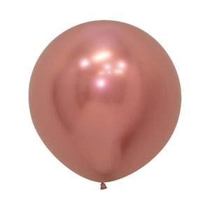 Amscan_OO Balloon - Plain Latex Metallic Reflex Rose Gold Latex Balloons 60cm 10pk