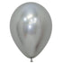 Metallic Reflex Silver Latex Balloons 30cm 12pk