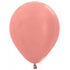 Metallic Rose Gold Latex Balloons 30cm 100pk