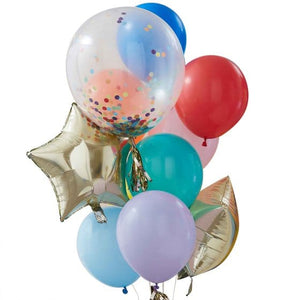 Balloon - Plain Latex Mix It Up Bright Balloon Bundle 11pk