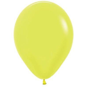 Amscan_OO Balloon - Plain Latex Neon Yellow Latex Balloons 30cm 100pk