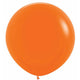 Amscan_OO Balloon - Plain Latex Orange Black Latex Balloons 60cm 3pk