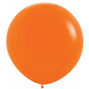 Amscan_OO Balloon - Plain Latex Orange Caribbean Blue Latex Balloons 60cm 3pk