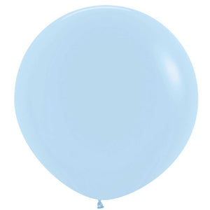 Amscan_OO Balloon - Plain Latex Pastel Matte Blue Latex Balloons 60cm 3pk