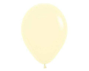 Amscan_OO Balloon - Plain Latex Pastel Matte Yellow Latex Balloons 30cm 25pk