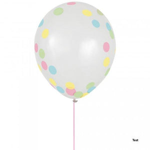 Amscan_OO Balloon - Plain Latex Pretty Pastels Confetti Latex Balloons 30cm 6pk