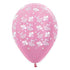 1st Birthday Girl Bumble Bee's Satin Pearl Pink Latex Balloon 30cm 6pk