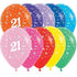 Age 21 Fashion Assorted Latex Balloon 30cm 25pk