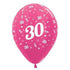Age 30 Metallic Fuchsia Latex Balloon 30cm 25pk