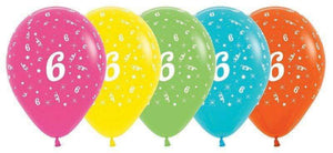 Amscan_OO Balloon - Printed Latex Age 6 Tropical Assorted Latex Balloons 30cm 25pk