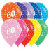 Age 60 Fashion Assorted Latex Balloon 30cm 25pk