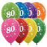 Age 80 Metallic Assorted Latex Balloon 30cm 25pk