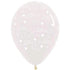 Anniversary Crystal Clear Latex Balloons 30cm 6pk