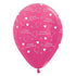 Anniversary Metallic Fuchsia Latex Balloons 30cm 6pk