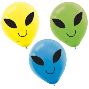 Amscan_OO Balloon - Printed Latex Blast Off Birthday Printed Latex Balloons 30cm 15pk