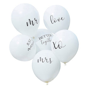 Balloon - Printed Latex Botanical Wedding Balloons Latex Balloon Bundle 6pk