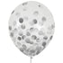 Confetti Silver Latex Balloons 30cm 6pk