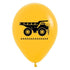 Construction Trucks Fashion Yellow Latex Balloons 30cm 25pk