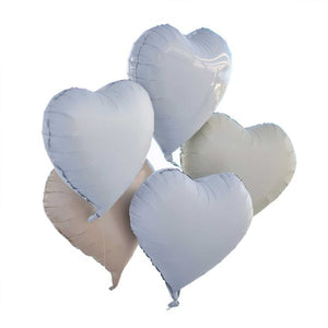 Balloon - Printed Latex Engagement Heart Shaped Balloon Bundle 5pk