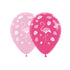 Flamingo Design on Fashion Assorted Latex Balloons 30cm 12pk