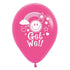 Get Well Smiley Faces Fashion Fuchsia Latex Balloons 30cm 6pk