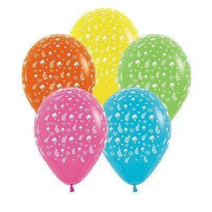 Amscan_OO Balloon - Printed Latex Hawaiian Tropical Fashion Assorted Latex Balloons 30cm 12pk