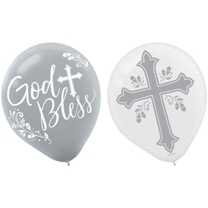 Amscan_OO Balloon - Printed Latex Holy Day God Bless Latex Balloons 30cm 15pk