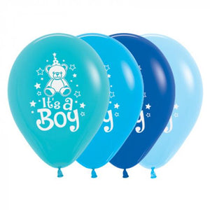 Amscan_OO Balloon - Printed Latex It's A Boy Teddy Fashion Assorted Latex Balloons 30cm 25pk