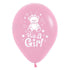 It's A Girl Teddy Fashion Pink Latex Balloons 30cm 25pk