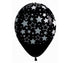 METALink Bold Stars Fashion Black Latex Balloons 30cm 25pk