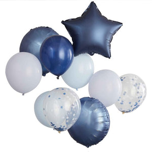 Balloon - Printed Latex Mix It Up Blue Balloon Bundle 30cm 11pk