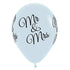 Mr & Mrs Fashion White Latex Balloons 30cm 6pk