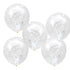 Rustic Country Latex & White Confetti Balloons