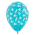 Sea Creatures Fashion Caribbean Blue Latex Balloons 30cm 25pk