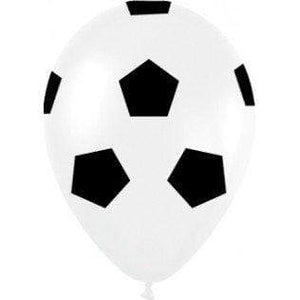Amscan_OO Balloon - Printed Latex Soccer Balls Print Black & White Latex Balloons 30cm 12pk