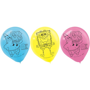 Amscan_OO Balloon - Printed Latex SpongeBob Latex Balloons 30cm 6pk