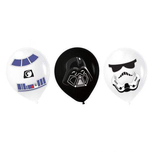 Amscan_OO Balloon - Printed Latex Star Wars Galaxy Latex Balloons & Paper Adhesive Add-Ons 30cm 6pk
