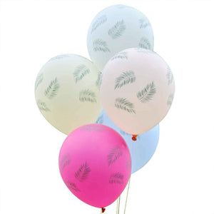 Balloon - Printed Latex Tiki Tropics Palm Leaf Hawaiian Balloon Bundle