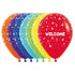 Welcome Fashion Assorted Latex Balloons 30cm 12pk