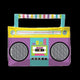 Amscan_OO Balloon - Supershapes, Numbers & Letters Awesome 80's Party Boombox Supershape Foil Balloon 68cm x 55cm Each