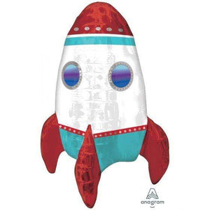 Amscan_OO Balloon - Supershapes, Numbers & Letters Blast Off Rocketship Supershape Foil Balloons 40cm x 53cm Each