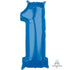 Blue Number 1 Supershape Foil Balloon 66cm Each