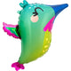 Amscan_OO Balloon - Supershapes, Numbers & Letters Colourful Hummingbird Supershape Foil Balloon 63cm x 40cm Each