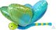 Amscan_OO Balloon - Supershapes, Numbers & Letters Cute Dragonfly Supershape Foil Balloon 101cm x 78cm Each