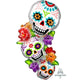 Amscan_OO Balloon - Supershapes, Numbers & Letters Day of the Dead Stacking Sugar Skulls Supershape Foil Balloon 55cm x 96cm Each